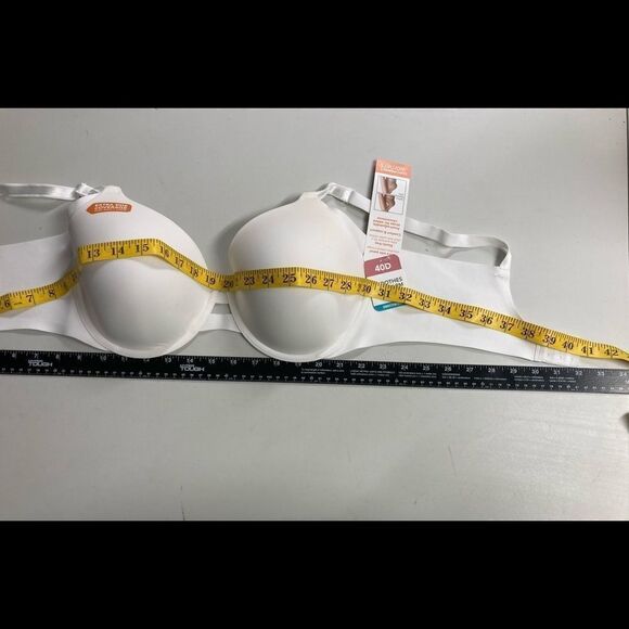 WARNER’S, Simply Perfect, Underwire Bra, 40D, White, Smoothes Underarm Bulge, - Picture 10 of 11